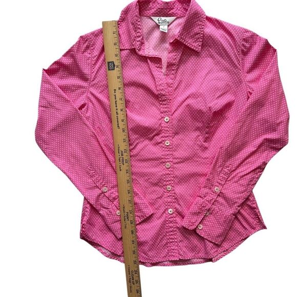 Vintage Lily Pulitzer Button Down Shirt Pink Polka Dot Beach Preppy Size 2 XS - Picture 6 of 8